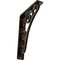 Ekena Millwork Tristan Wrought Iron Bracket, (Single center brace), Antiqued Brass 1 1/2"W x 5 1/2"D x 8"H BKTM01X05X08STNABS - alternate 1